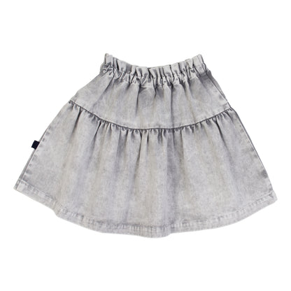 Wynken Grey Denim Pullstring Skirt