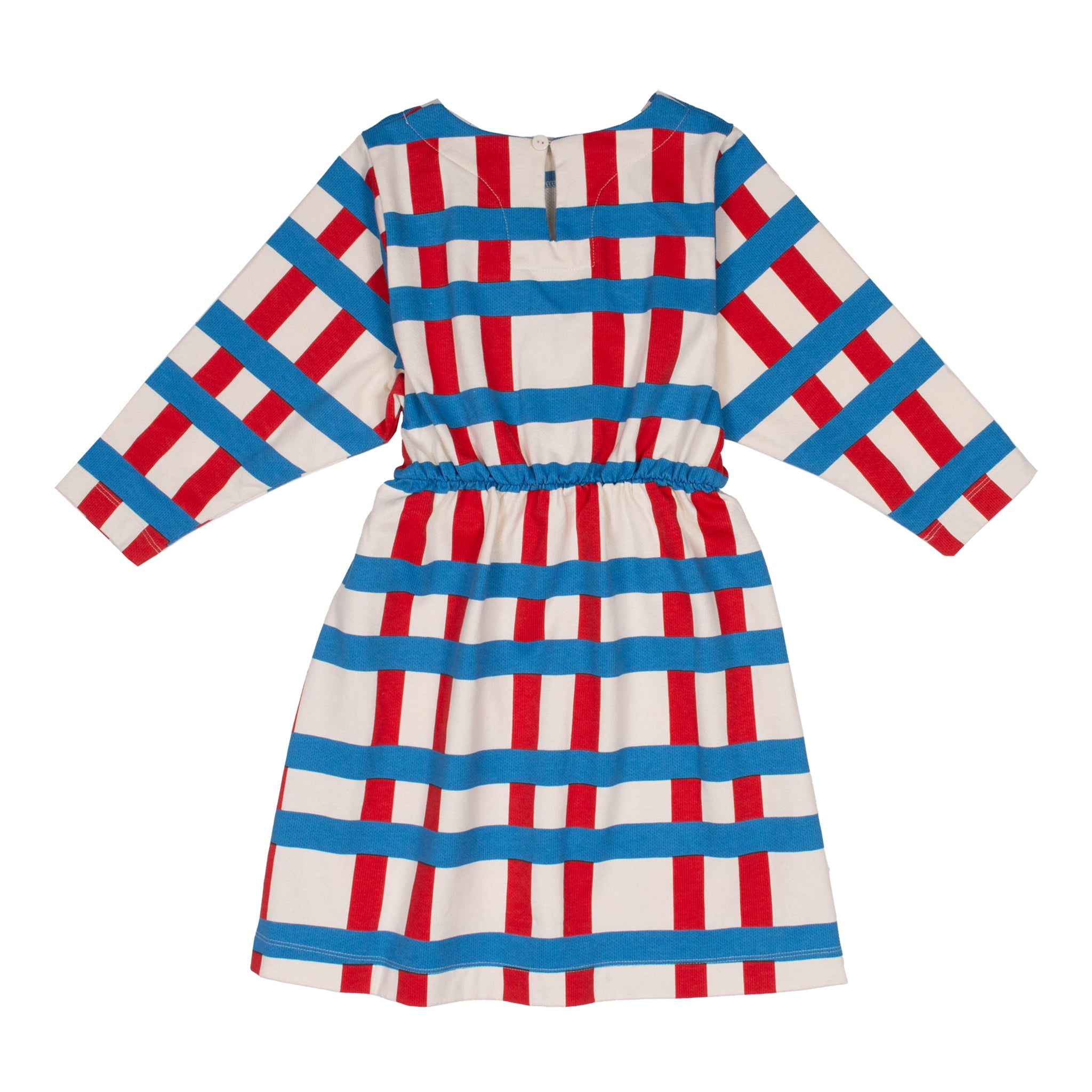 Wynken Red and Blue Big Checked Foca Dress