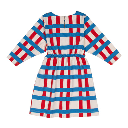 Wynken Red and Blue Big Checked Foca Dress