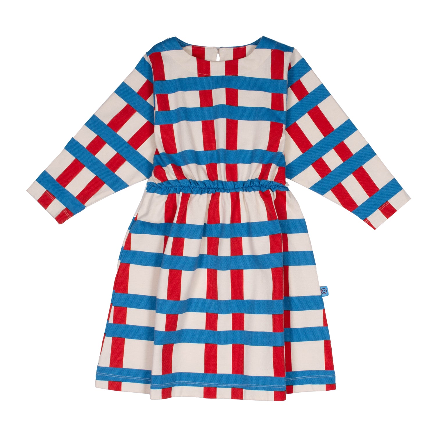 Wynken Red and Blue Big Checked Foca Dress