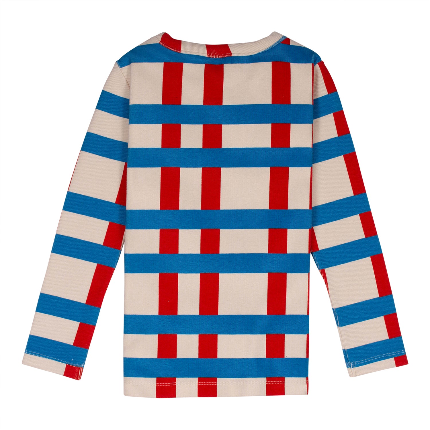 Wynken Red and Blue Big Checked Fitted Tee Shirt