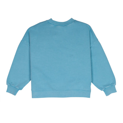 Wynken Aqua Flower Sweatshirt