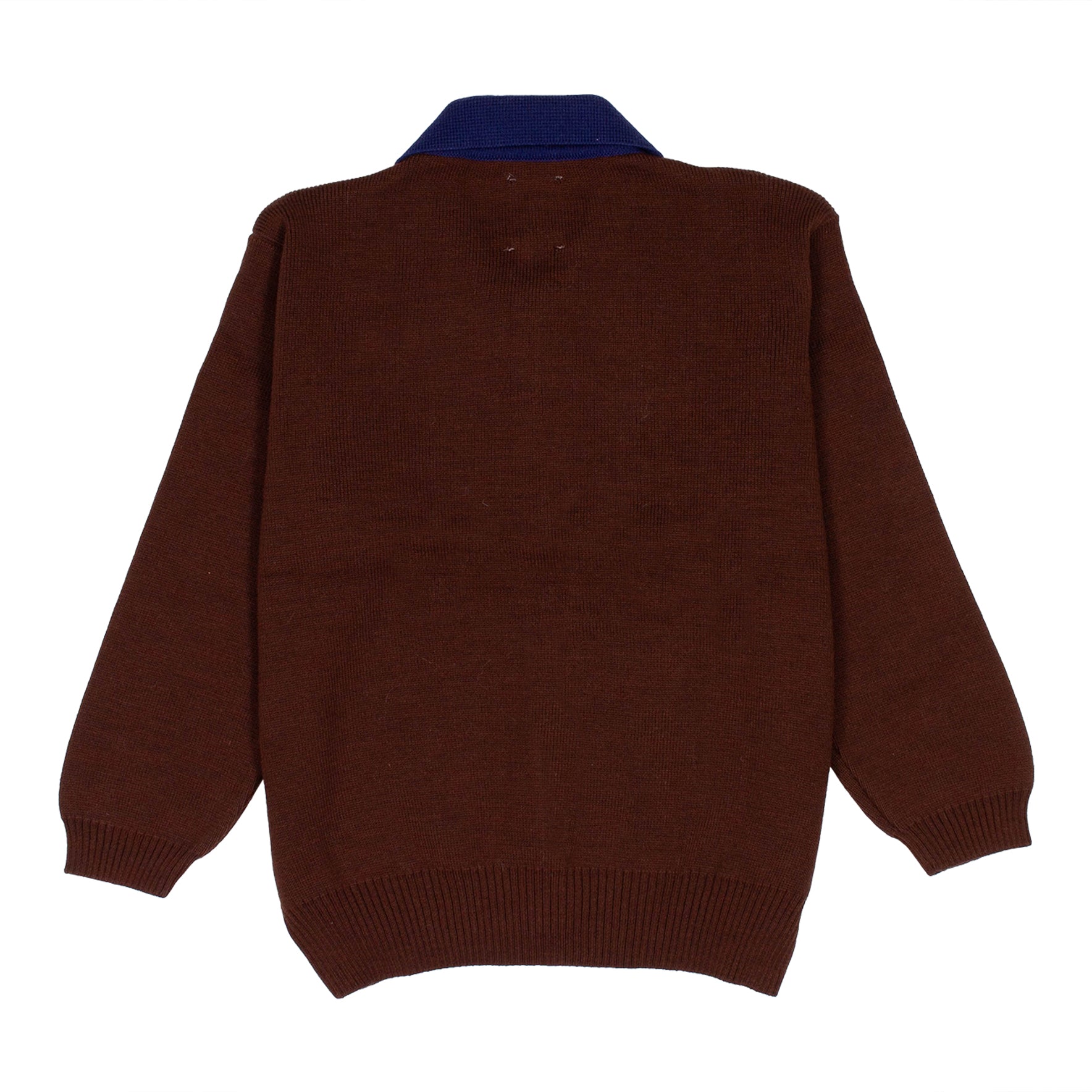 Wynken Brown, Navy and Ecru Knit Zip Up