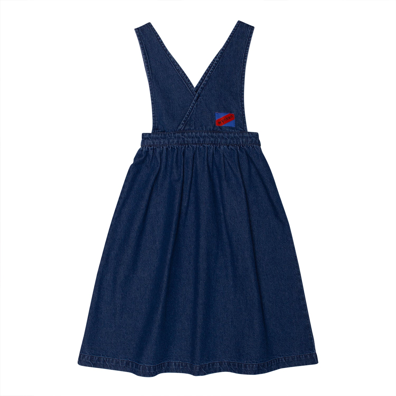 Wynken Blue Denim Midi Pinafore Dress