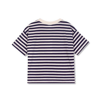 Wynken Night Navy Stripe Cap Tee