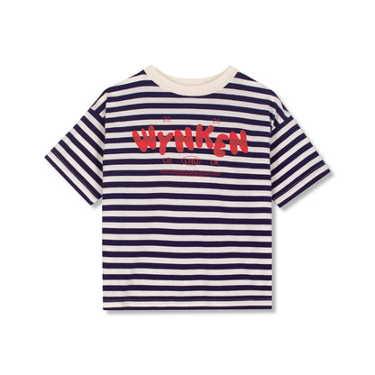 Wynken Night Navy Stripe Cap Tee