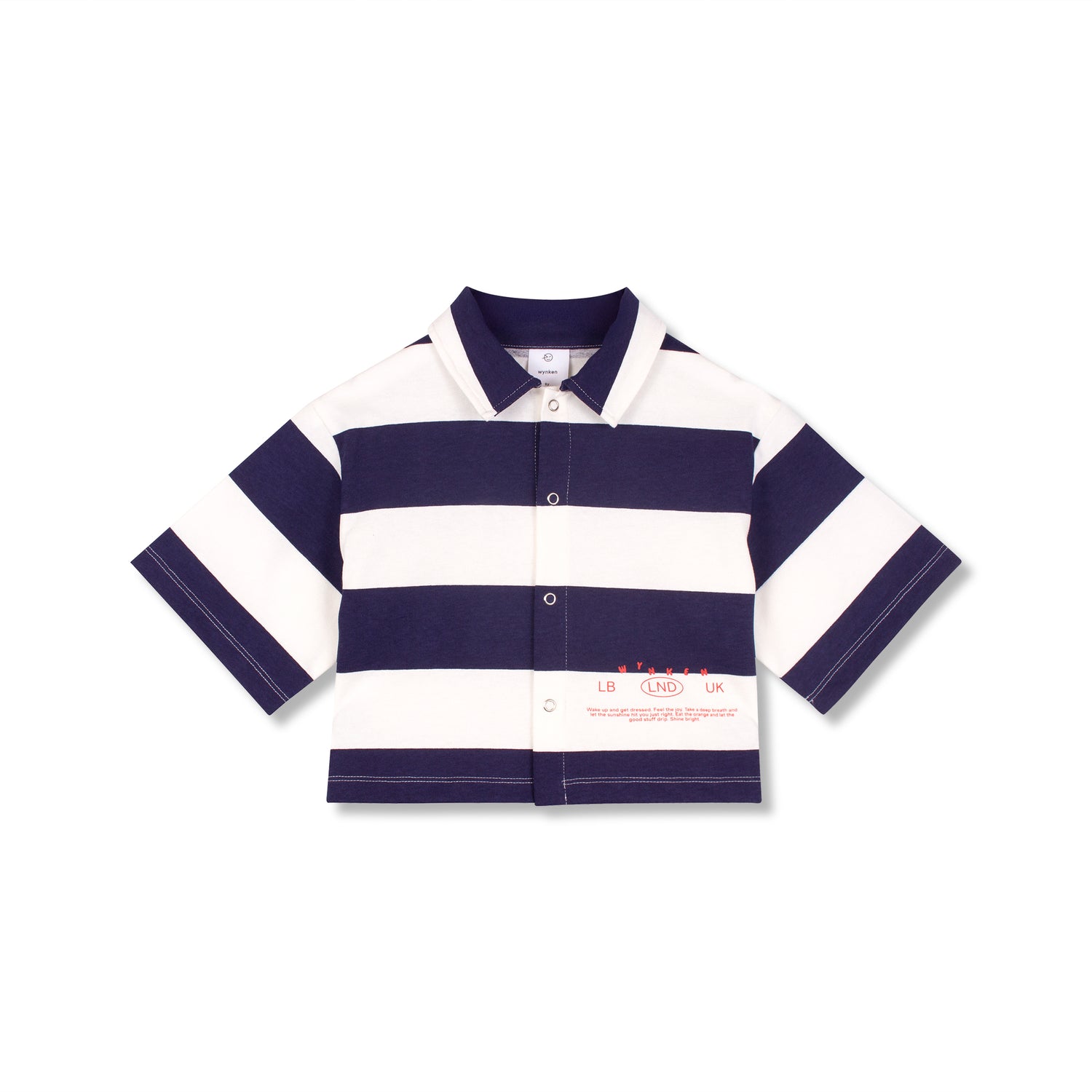 Wynken Navy Beach Crop Shirt