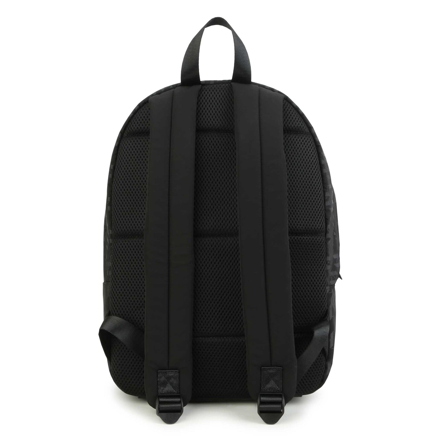 Karl Lagerfeld Black Allover Logo and Mascot Print Backpack