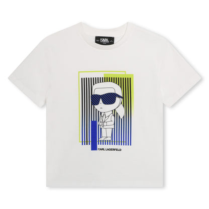 Karl Lagerfeld White with Logo Graphic Tee Shirt