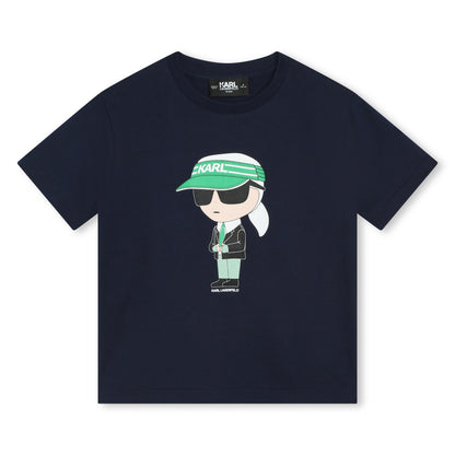 Karl Lagerfeld Navy Mascot Graphic Tee Shirt