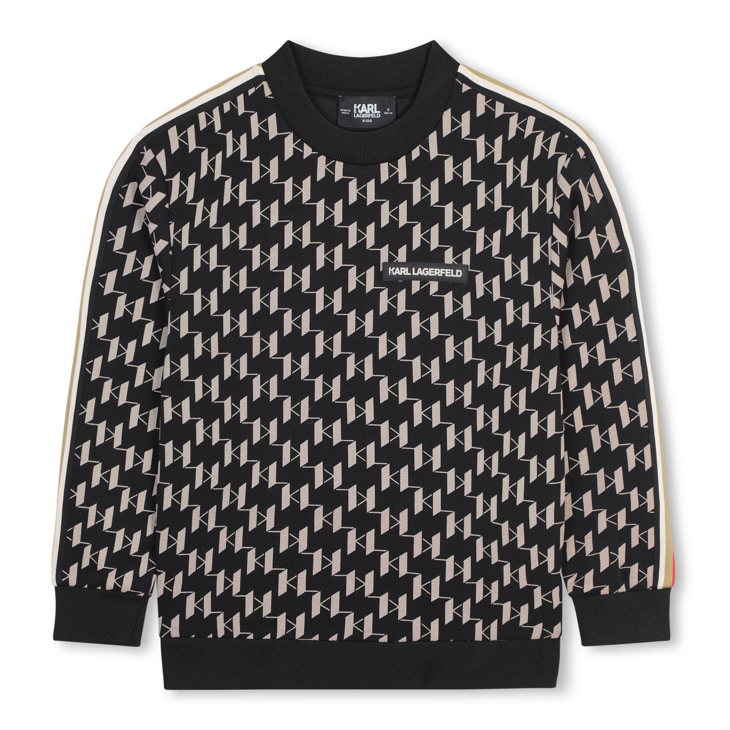 Karl Lagerfeld Black Small Allover Print Sweatshirt