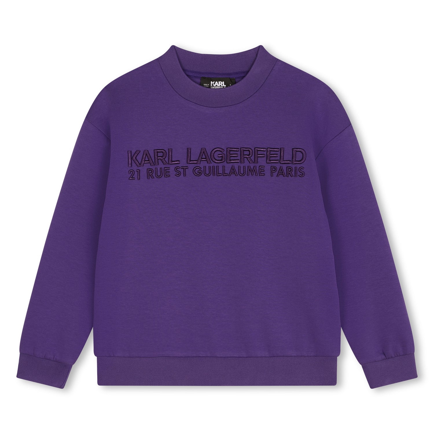 Karl Lagerfeld Purple Text Logo Sweatshirt