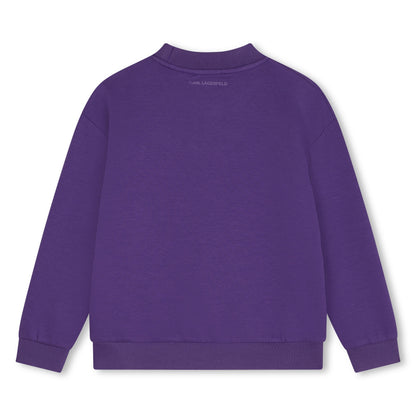 Karl Lagerfeld Purple Text Logo Sweatshirt