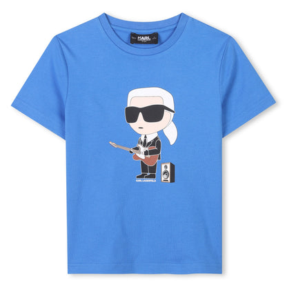 Karl Lagerfeld Boys Blue Graphic Short Sleeves T-Shirt