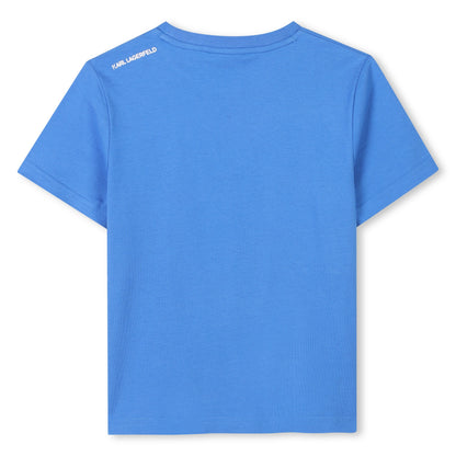Karl Lagerfeld Boys Blue Graphic Short Sleeves T-Shirt
