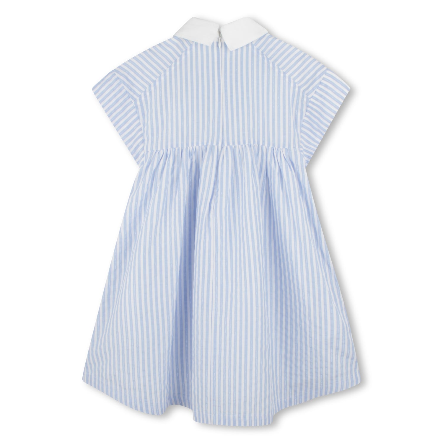 Karl Lagerfeld Girls White Blue Striped Short Dress