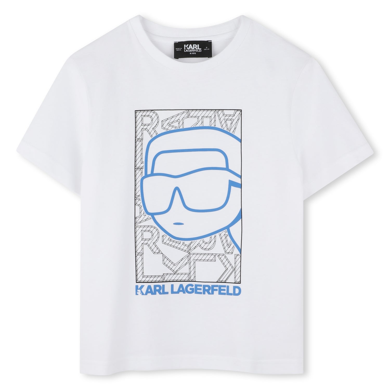 Karl Lagerfeld White Boys Graphic Short Sleeve T-Shirt