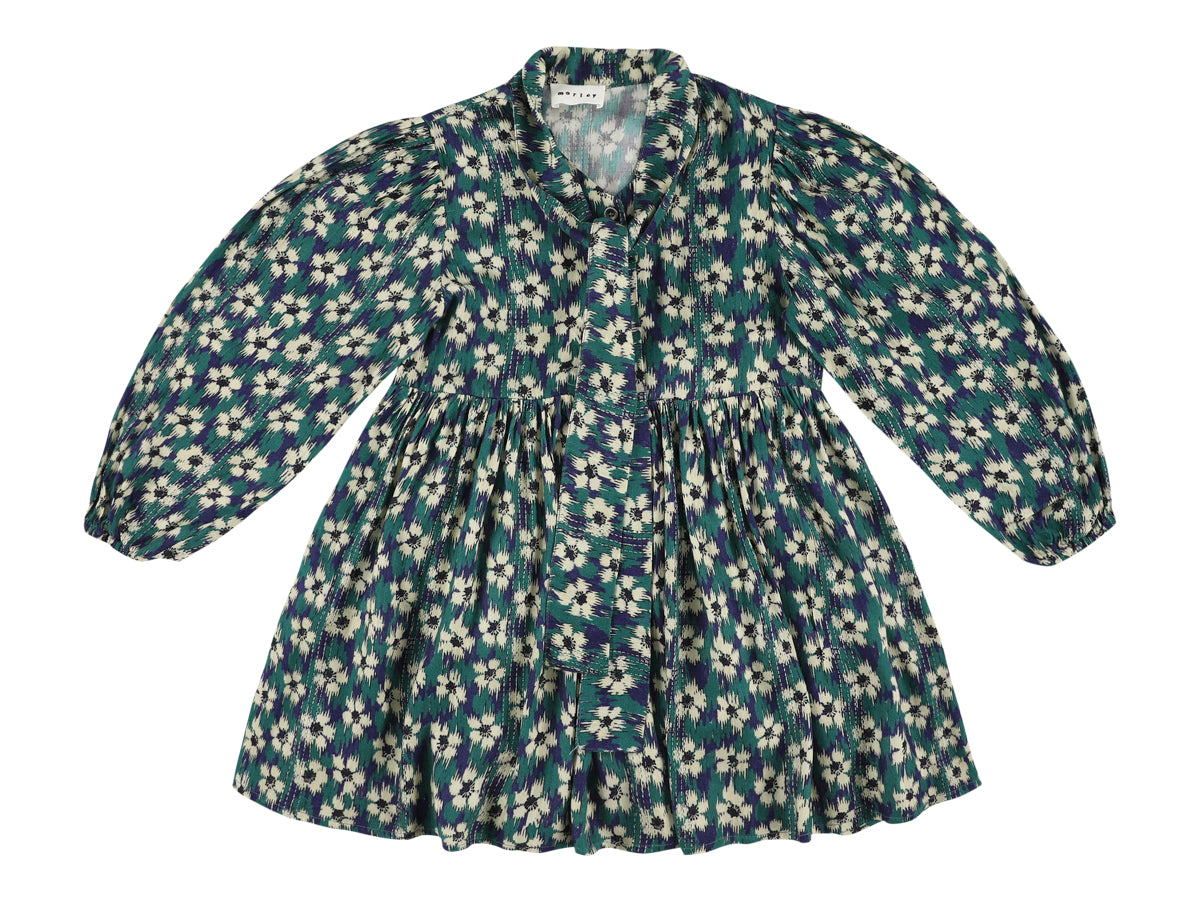 Morley Girls Navy Dress with Bow