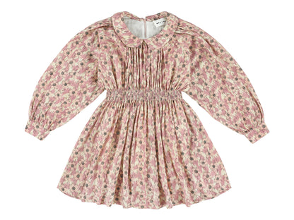 Morley Lilac Long Dress with Smocking