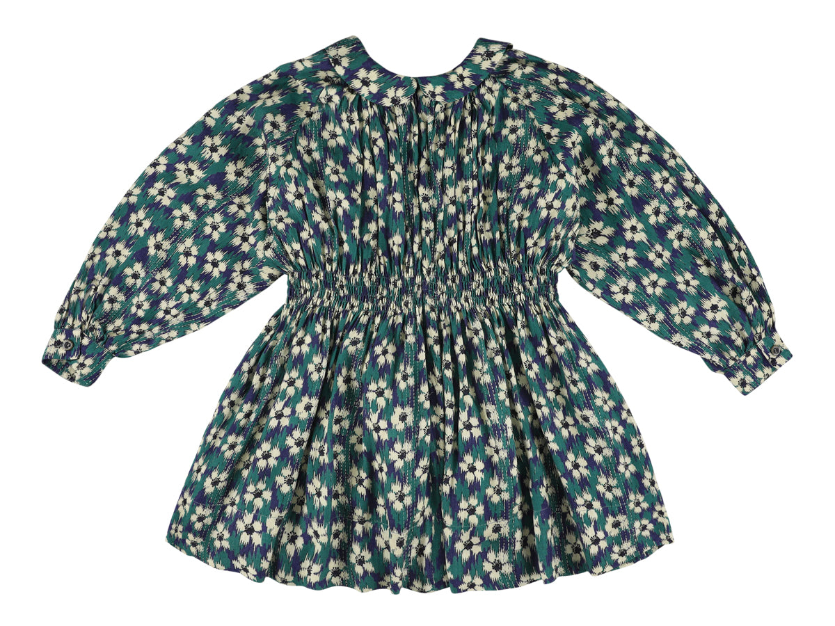 Morley Navy Long Dress with Smocking