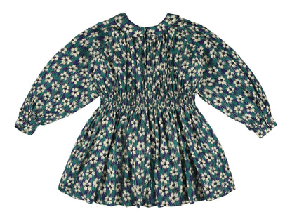 Morley Girls Navy Dress with Smocking