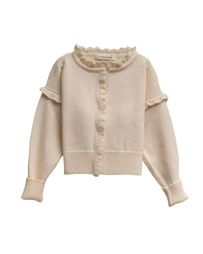 Cosmosophie Girls Ecru Adri Cardigan