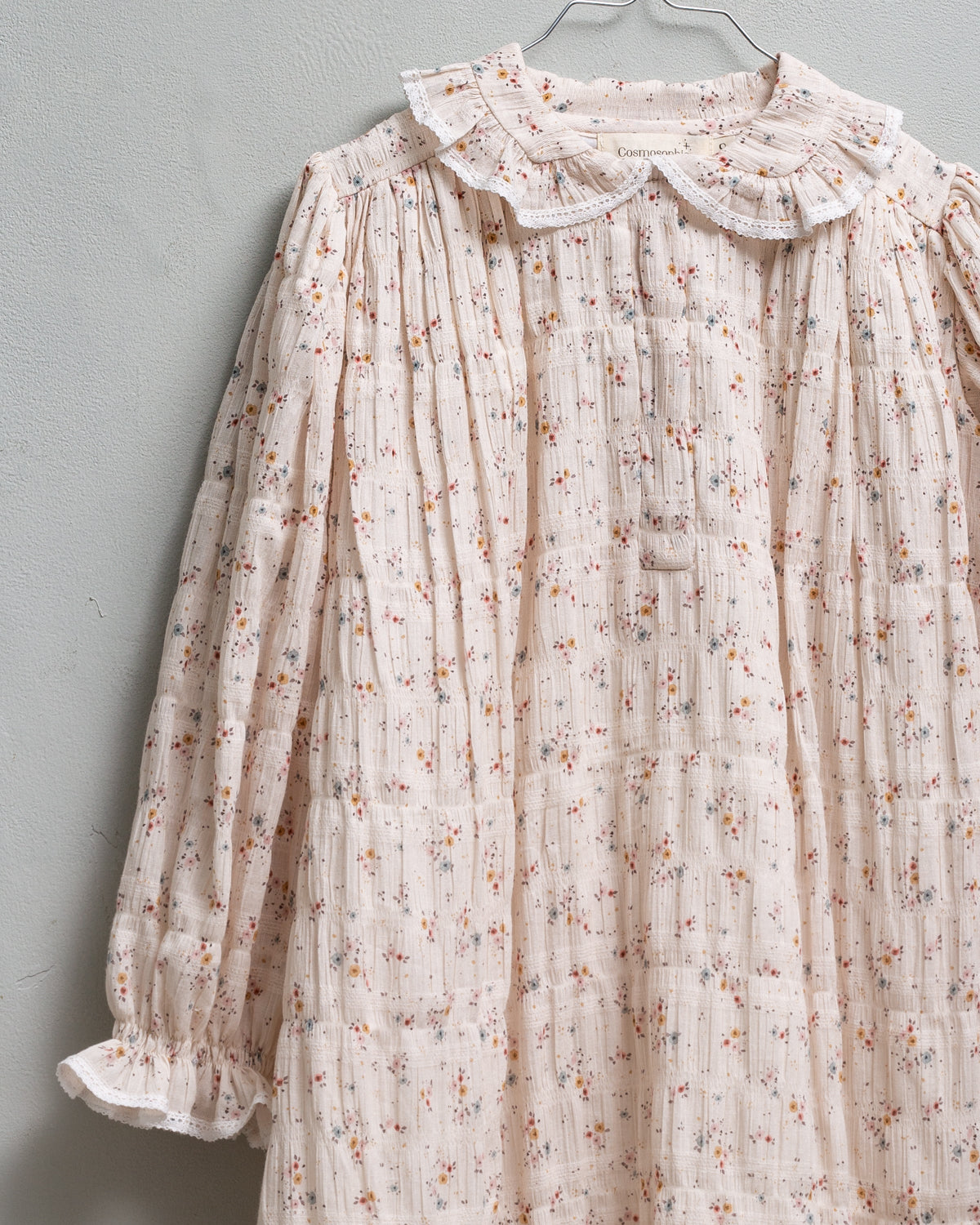 Cosmosophie Cream with Floral Print Alma Dress