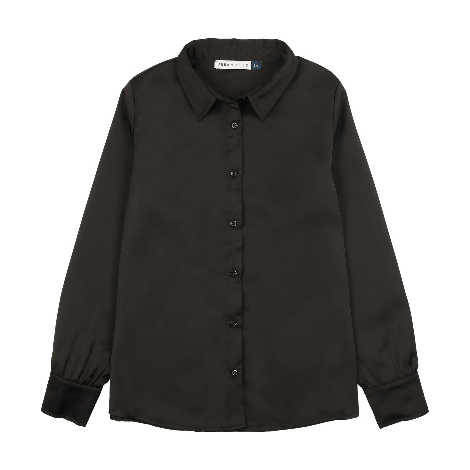 Urban Edge Black Satin Blouse