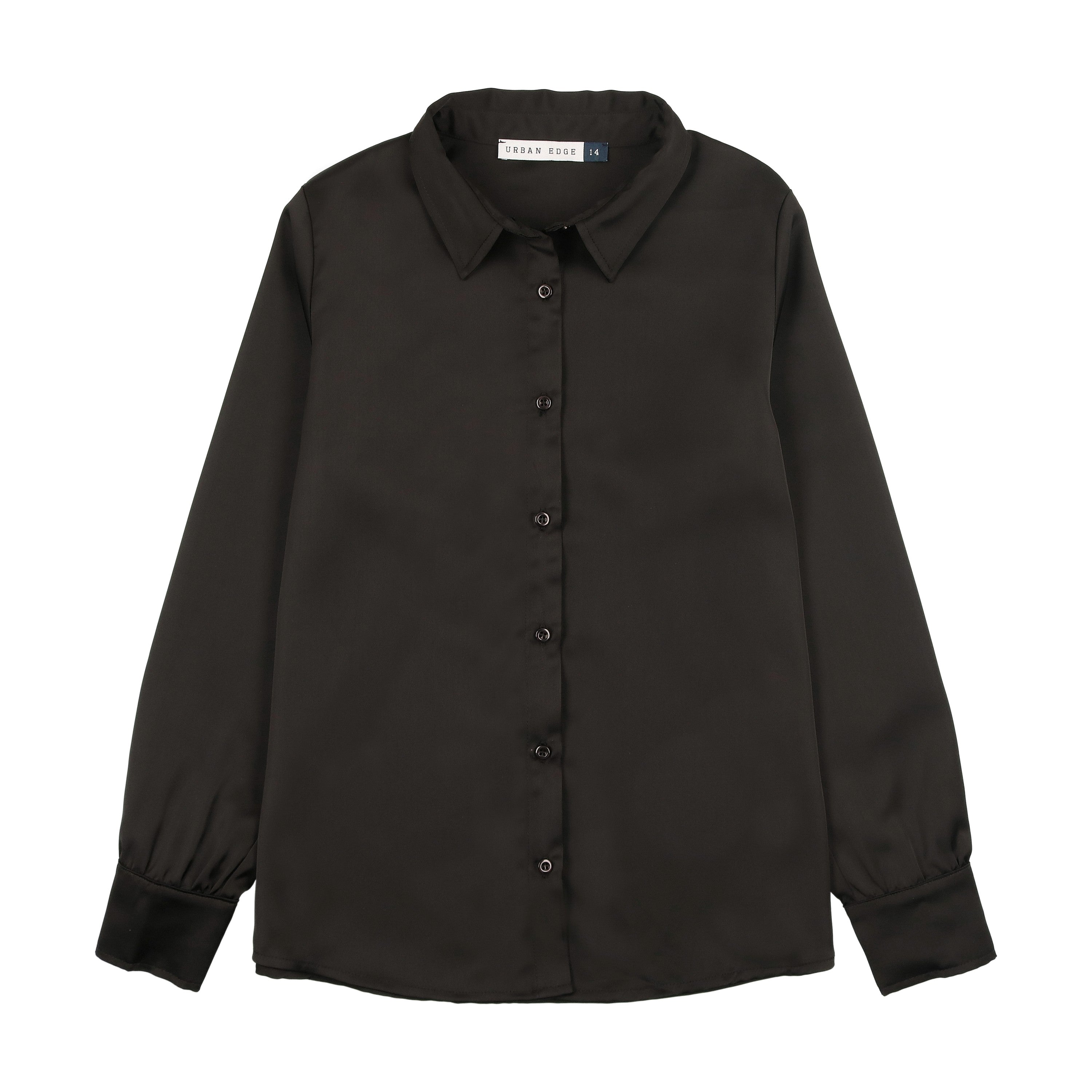 Urban Edge Black Satin Blouse