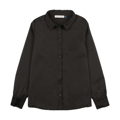 Urban Edge Black Satin Blouse
