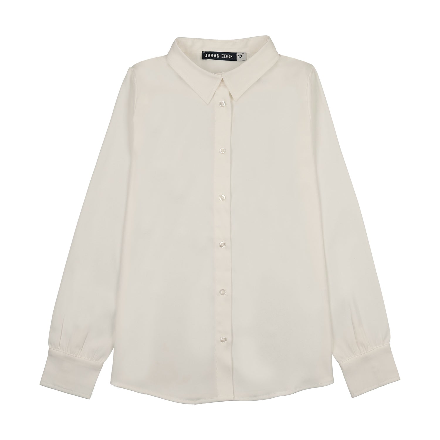 Urban Edge White Satin Blouse