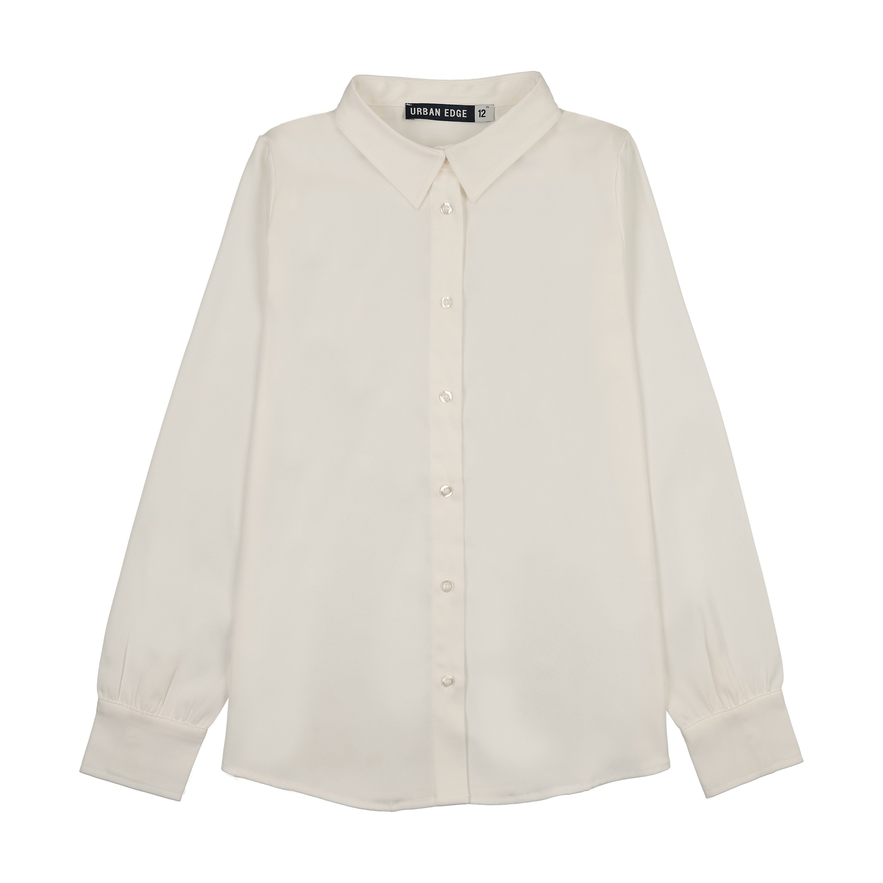 Urban Edge White Satin Blouse