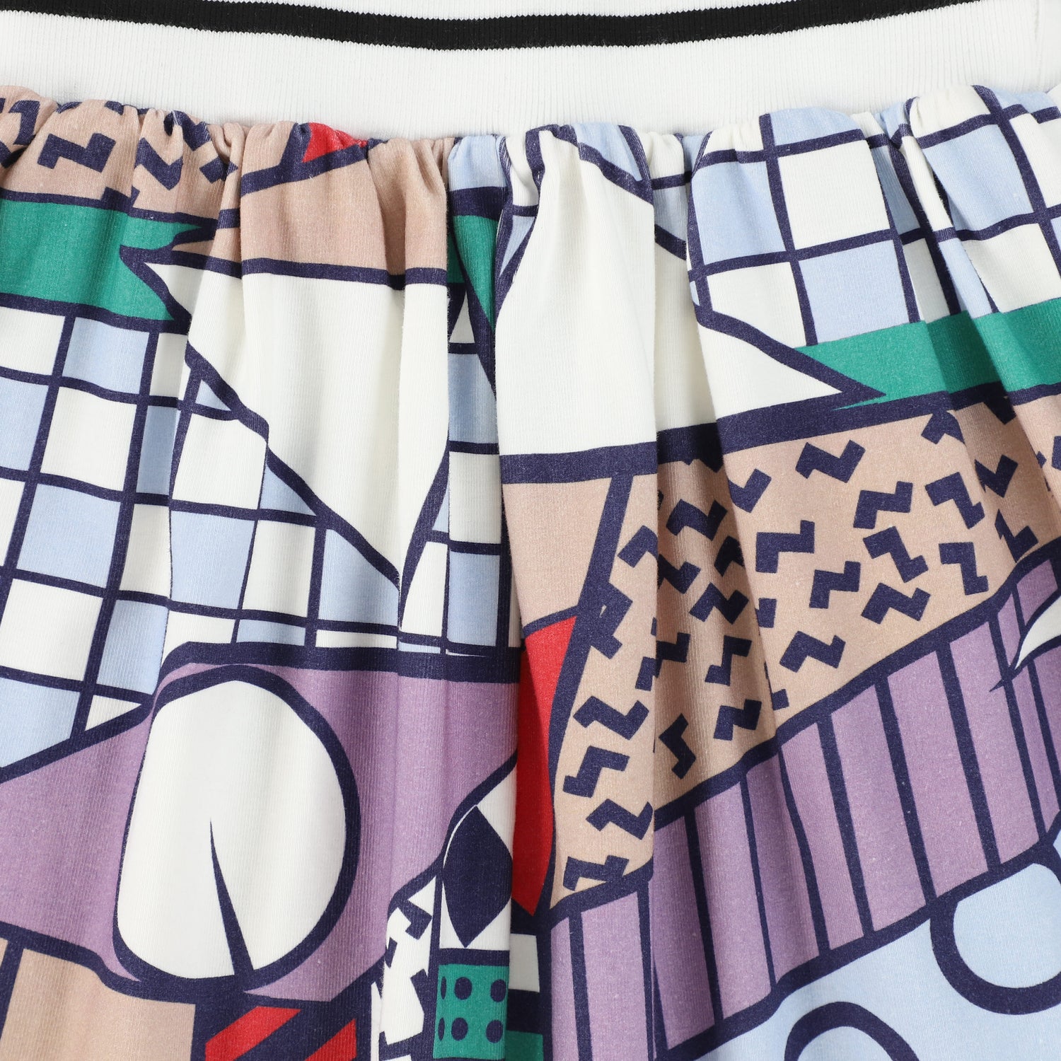 Bamboo Multicolor Print Skirt