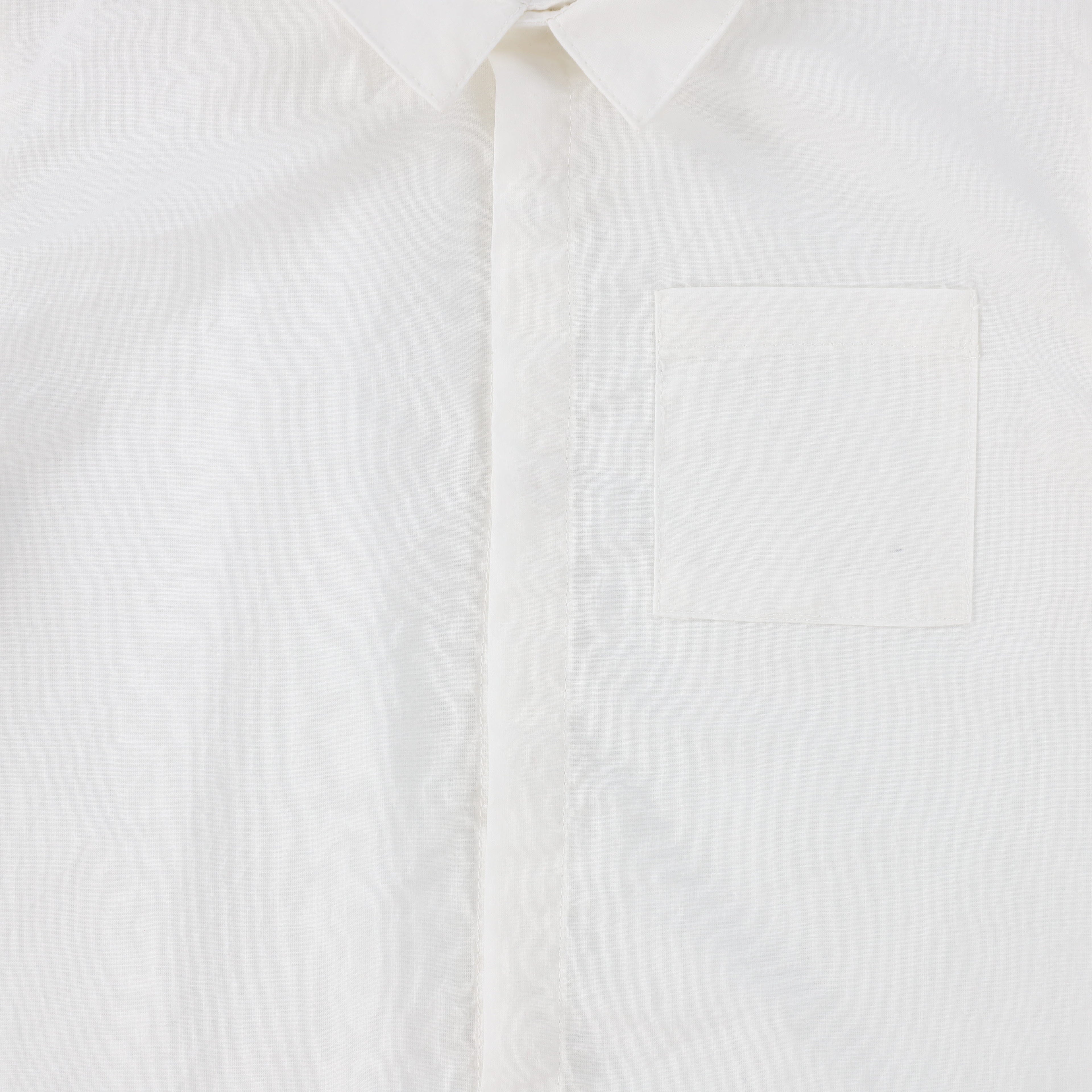 Bamboo White Short Sleeve button Down Shirt
