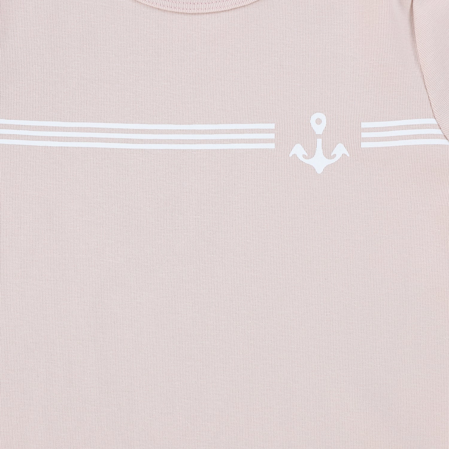 Bamboo Pink Anchor Emblem Short Sleeve Tee Shirt