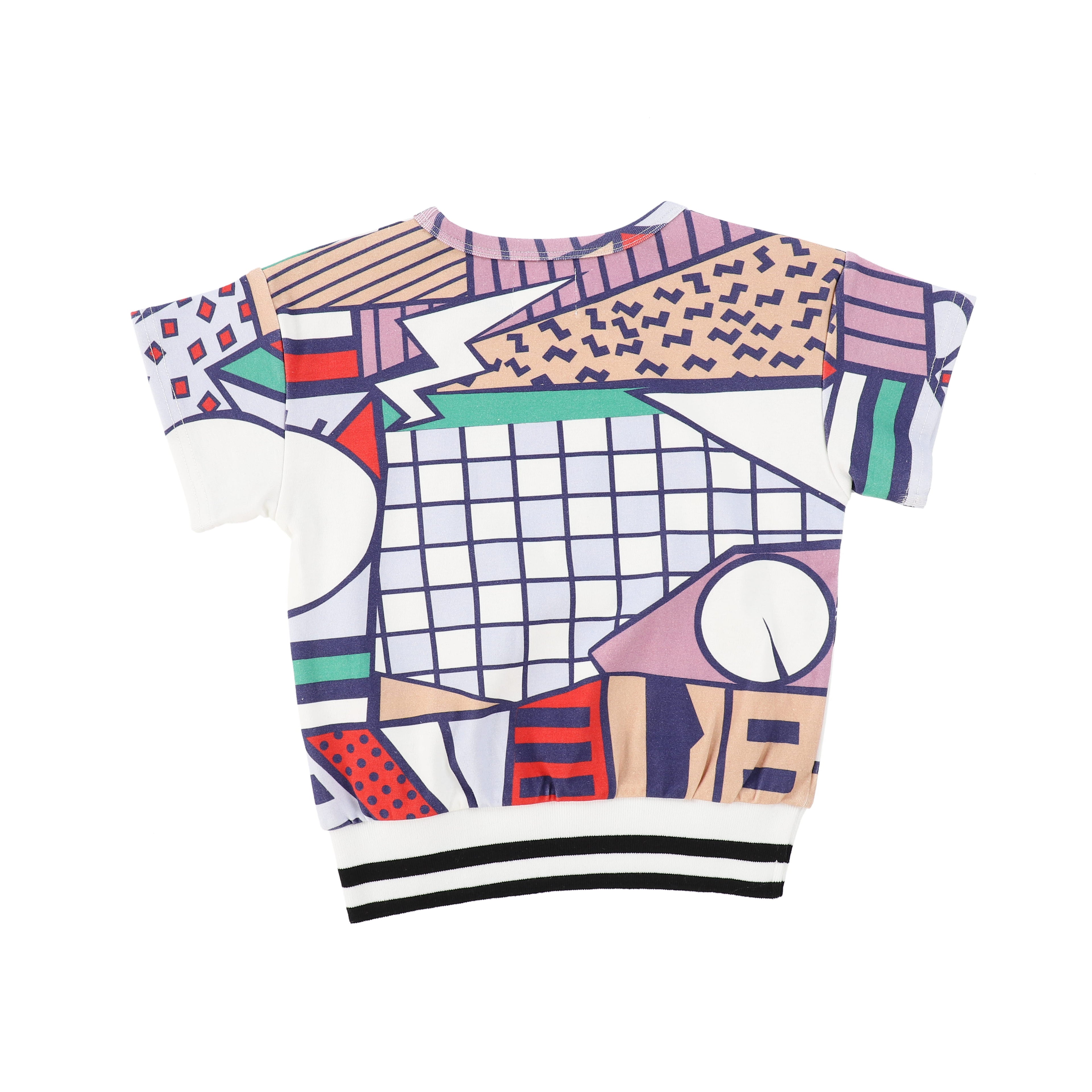 Bamboo Multicolor Print Short Sleeve Tee Shirt