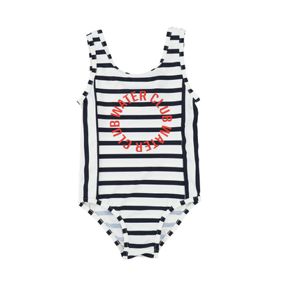 Bamboo Navy Striped Bathing Suit