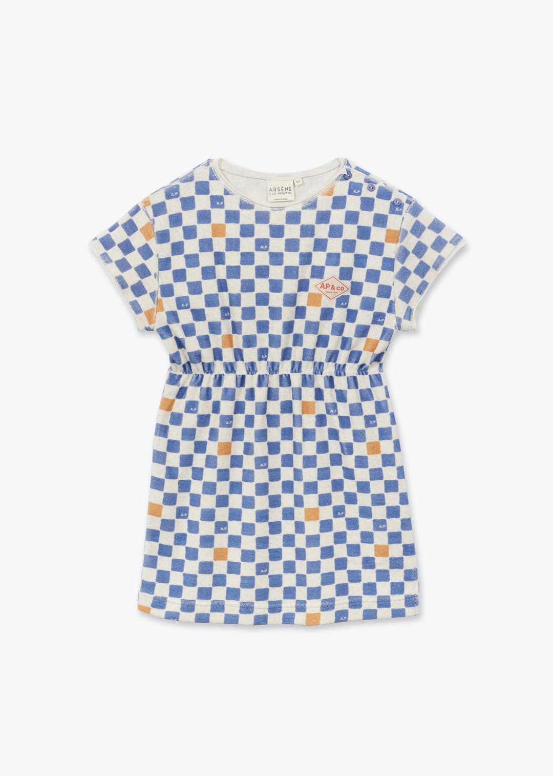 Arsene Checkered Terry Dress