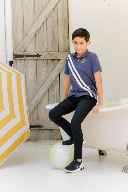Duet Boys Stripe Edit Polo