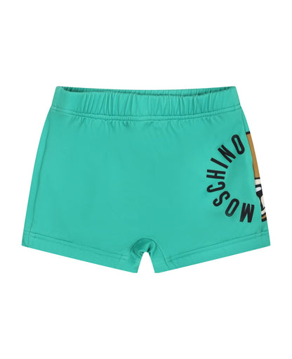 Moschino Green Logo Swim Shorts
