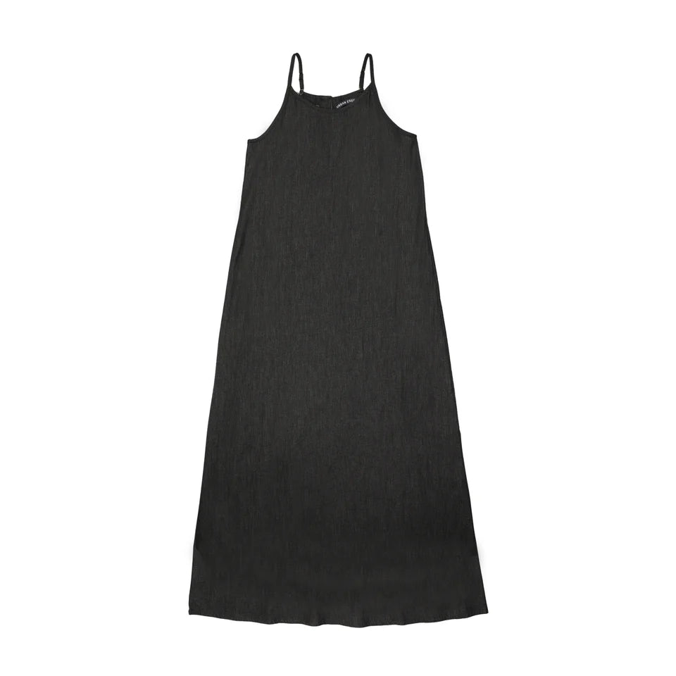 Urban Edge Black Denim Slip Dress