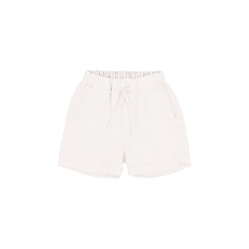 Buho Boys White Linen Bermuda Shorts