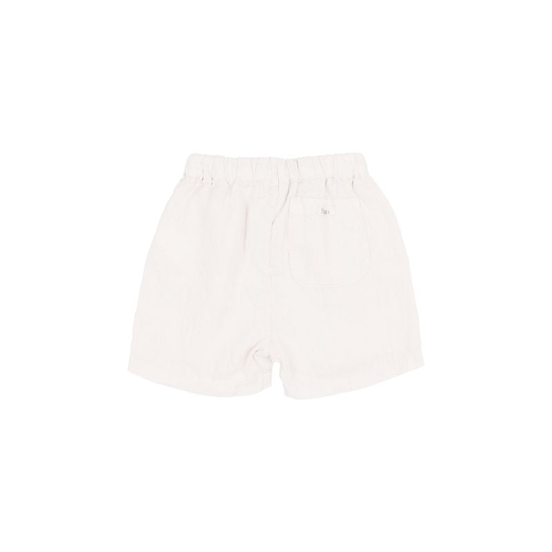 Buho Boys White Linen Bermuda Shorts