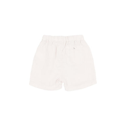 Buho Boys White Linen Bermuda Shorts