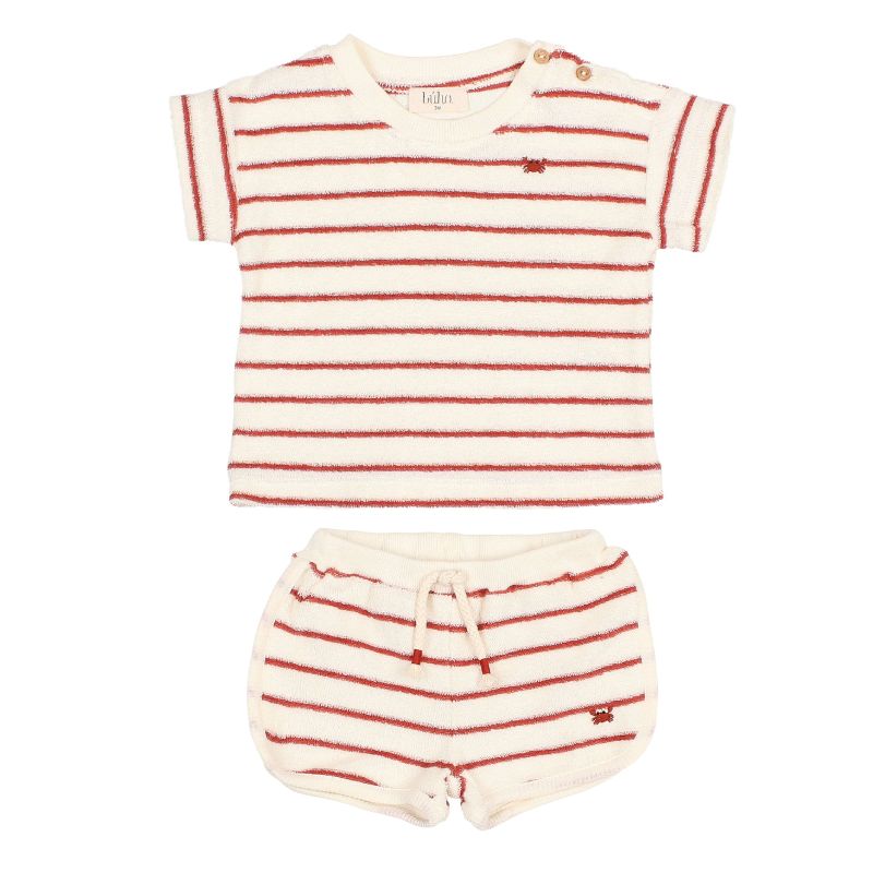 Buho Baby Boy Argile Terry Stripes Set