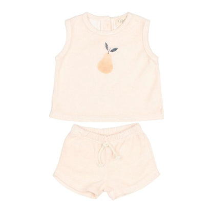 Buho Baby Girl Ivory Terry Set