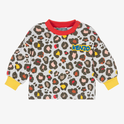 Kenzo Leopard Print Baby Sweatshirt