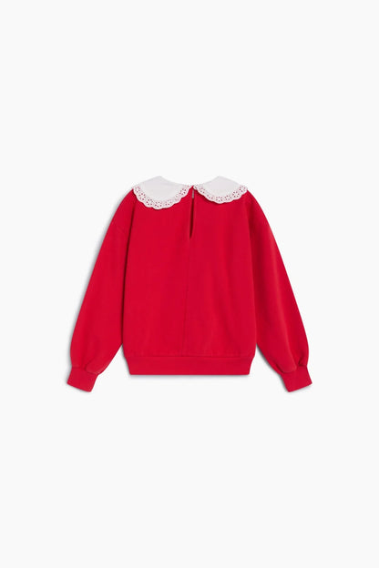 The New Society Girls Chinese Red Paris Sweatshirt