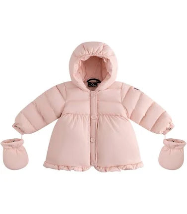 Ellabee Baby Pink Flore Enfant Fur Down Jacket