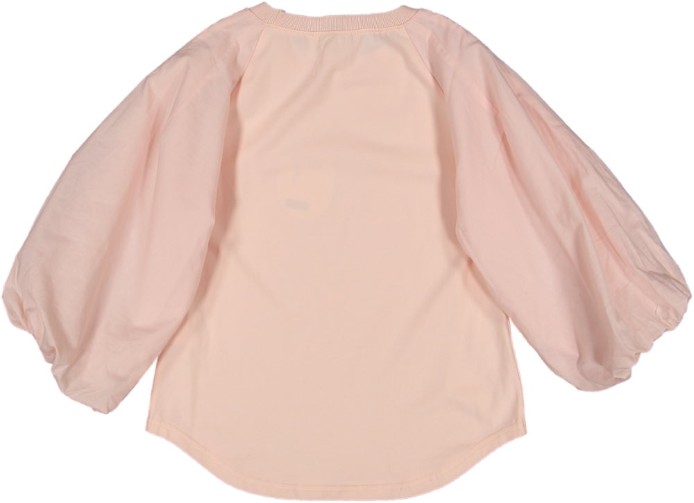 Pink Peach Puffle Sleeve Tee Shirt
